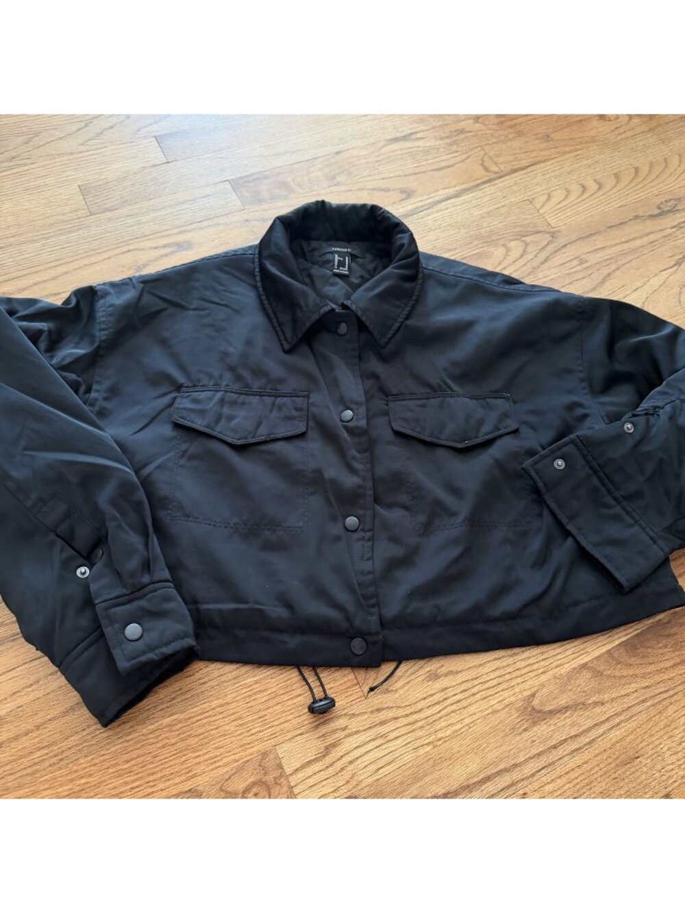 Forever 21 Womens Cropped Black Jacket Medium